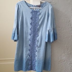 Blue denim look dress by Luxology size 12
